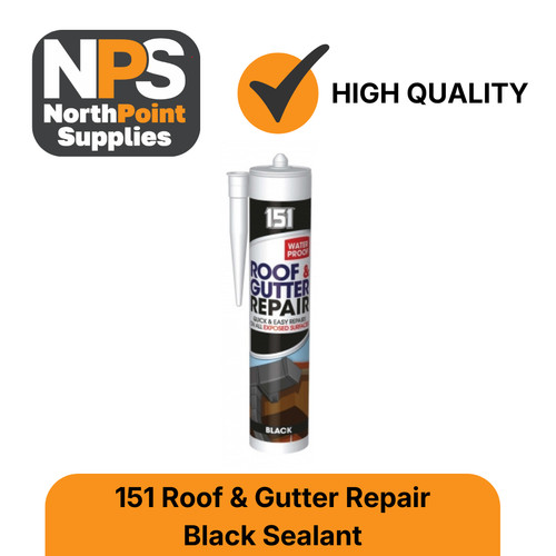 151 black roof gutter - &,