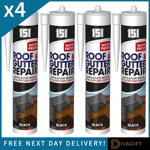 Black roof gutter sealant - gutter,