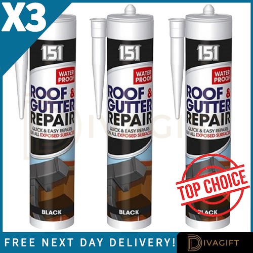 Black roof gutter sealant - roof,