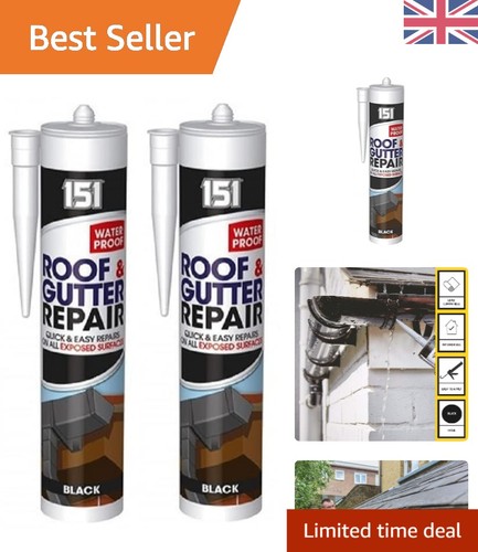 Durable black roof gutter - black,