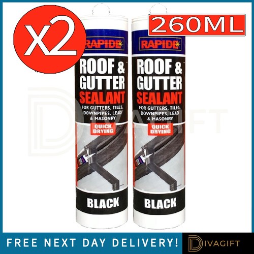 Black roof gutter - black,
