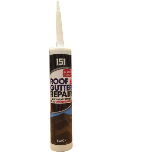 Easy apply black roof gutter - &,