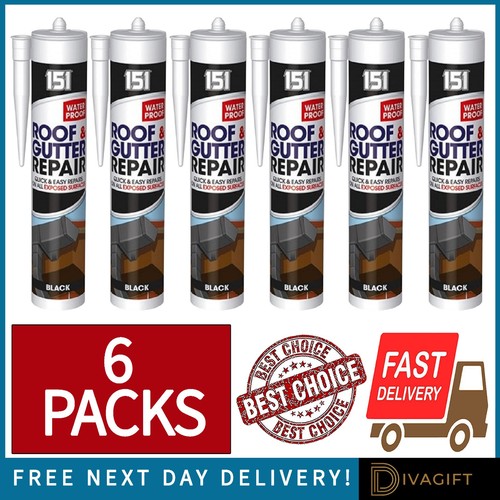 Black roof gutter sealant - x,